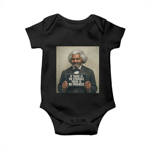 Frederick Douglass Quote Baby Onesie If There Is No Struggle There Is No Progress TS12 Black Print Your Wear