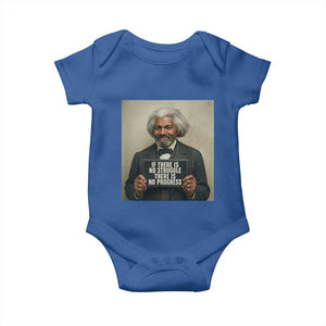 Frederick Douglass Quote Baby Onesie If There Is No Struggle There Is No Progress TS12 Royal Blue Print Your Wear