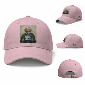 Frederick Douglass Quote Baseball Cap If There Is No Struggle There Is No Progress TS12 Baseball Cap Universal Fit Light Pink Print Your Wear