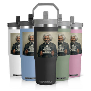 Frederick Douglass Quote Flip Straw Tumbler If There Is No Struggle There Is No Progress TS12 Print Your Wear