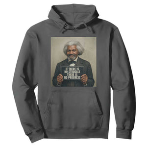 Frederick Douglass Quote Hoodie If There Is No Struggle There Is No Progress TS12 Dark Heather Print Your Wear