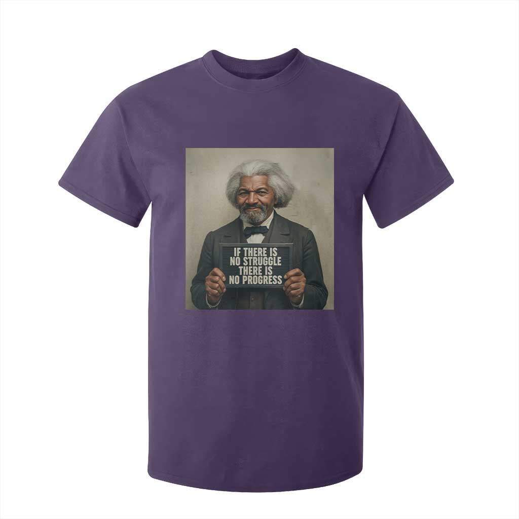 Frederick Douglass Quote T Shirt For Kid If There Is No Struggle There Is No Progress TS12 Purple Print Your Wear