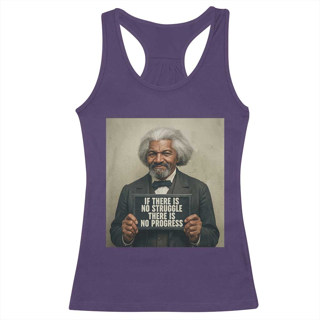 Frederick Douglass Quote Racerback Tank Top If There Is No Struggle There Is No Progress TS12 Purple Print Your Wear