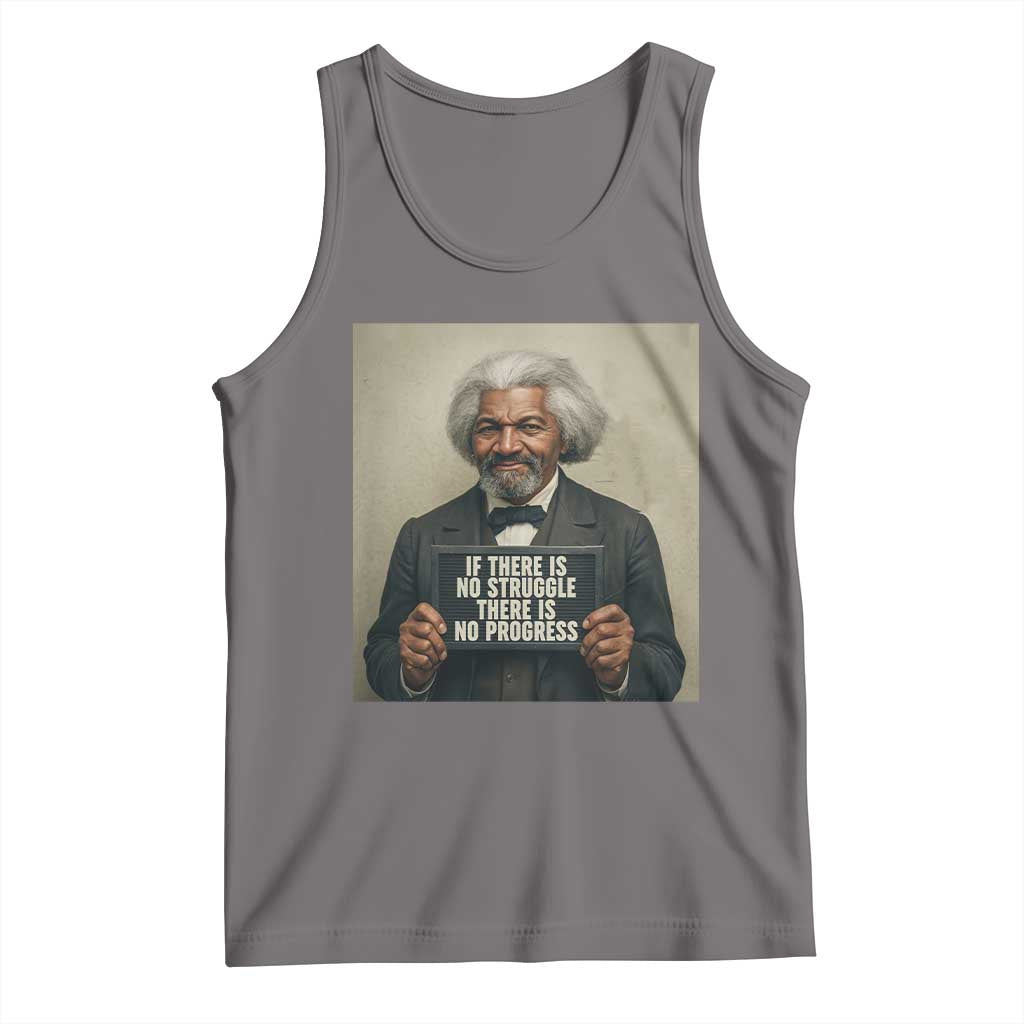 Frederick Douglass Quote Tank Top If There Is No Struggle There Is No Progress TS12 Deep Heather Print Your Wear