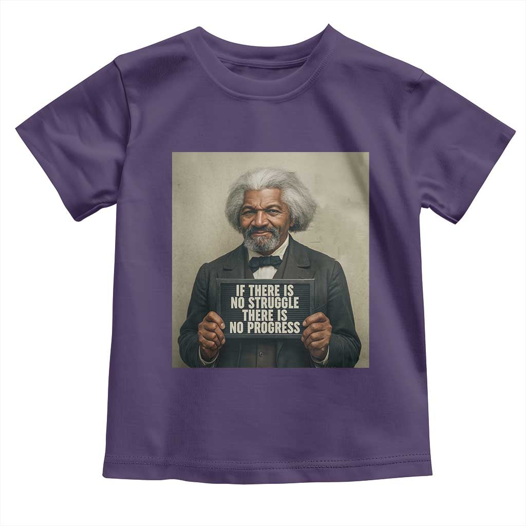 Frederick Douglass Quote Toddler T Shirt If There Is No Struggle There Is No Progress TS12 Purple Print Your Wear