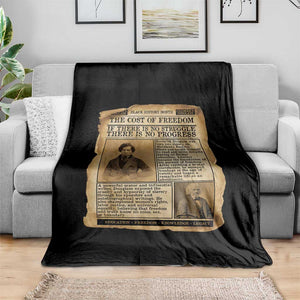 If There Is No Struggle No Progress Throw Blanket Frederick Douglass Newspaper TS12 Print Your Wear