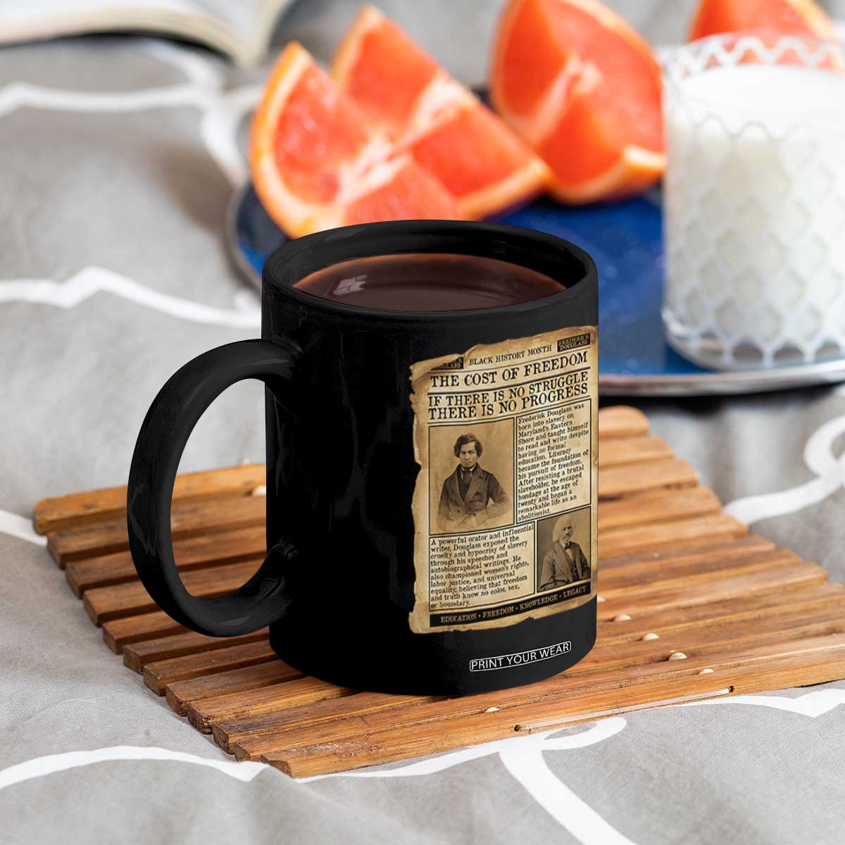 If There Is No Struggle No Progress Coffee Mug Frederick Douglass Newspaper TS12 Print Your Wear
