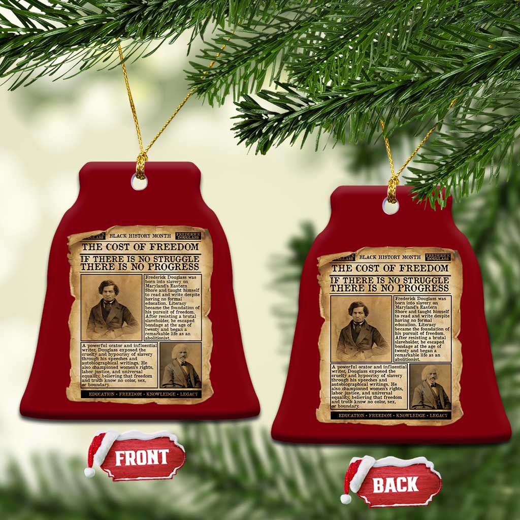 If There Is No Struggle No Progress Ceramic Ornament Frederick Douglass Newspaper TS12 Print Your Wear
