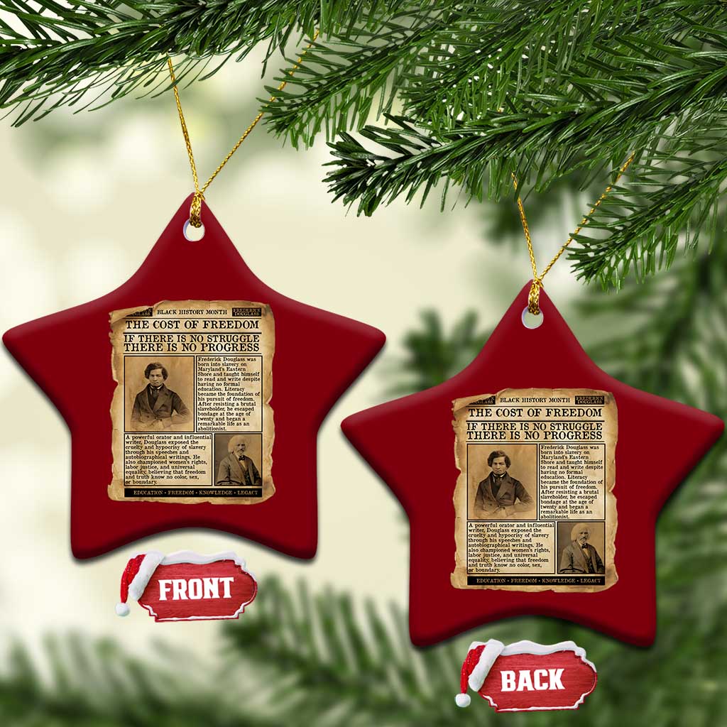 If There Is No Struggle No Progress Ceramic Ornament Frederick Douglass Newspaper TS12 Print Your Wear