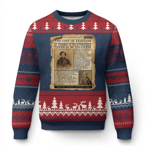 If There Is No Struggle No Progress Ugly Christmas Sweater Frederick Douglass Newspaper TS12 Navy Red Print Your Wear