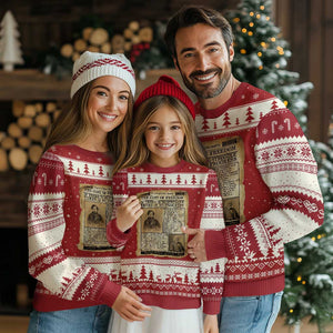 If There Is No Struggle No Progress Ugly Christmas Sweater Frederick Douglass Newspaper TS12 Red Beige Print Your Wear