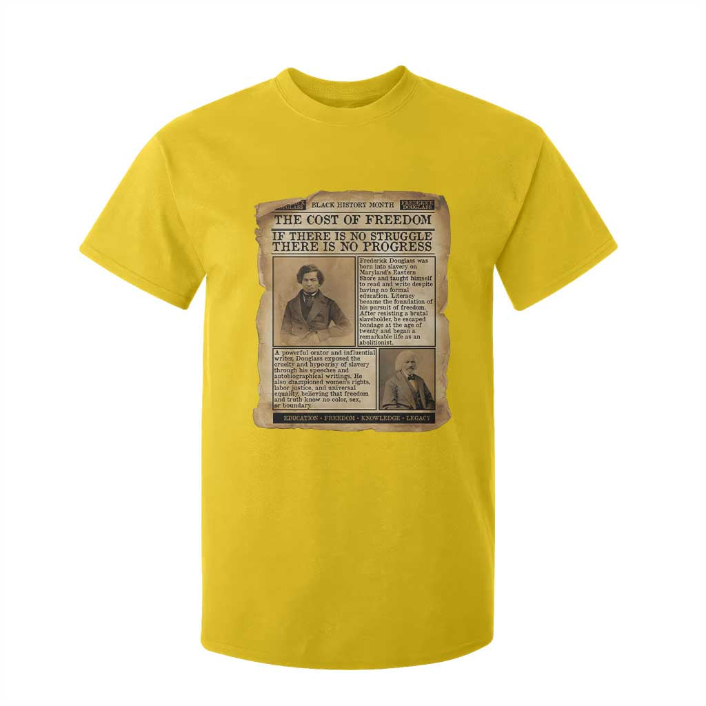 If There Is No Struggle No Progress T Shirt For Kid Frederick Douglass Newspaper TS12 Daisy Print Your Wear