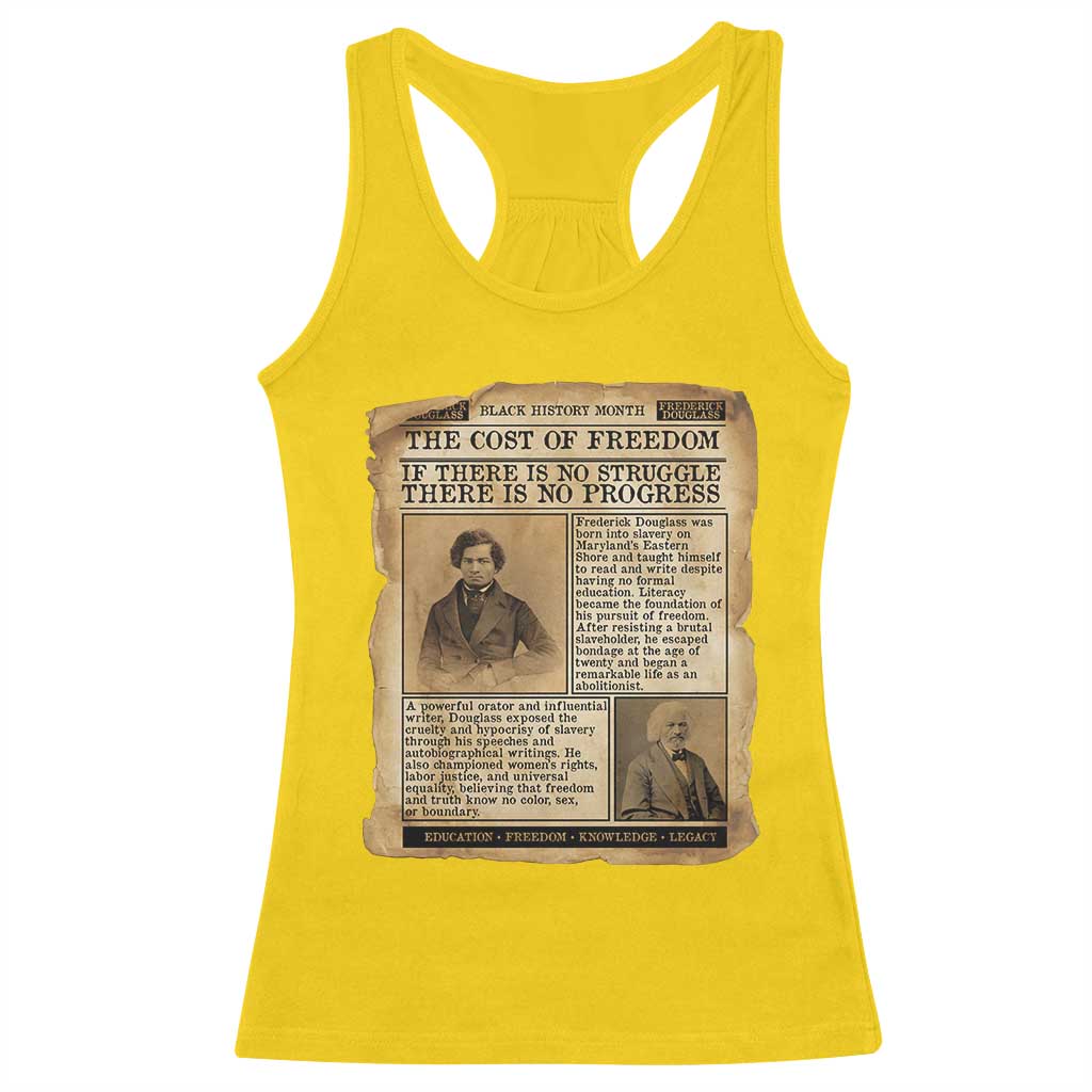 If There Is No Struggle No Progress Racerback Tank Top Frederick Douglass Newspaper TS12 Daisy Print Your Wear
