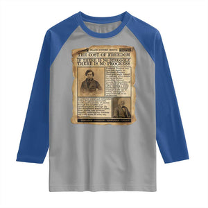 If There Is No Struggle No Progress Raglan Shirt Frederick Douglass Newspaper TS12 Sport Gray Royal Print Your Wear