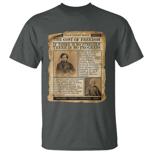 If There Is No Struggle No Progress T Shirt Frederick Douglass Newspaper TS12 Dark Heather Print Your Wear