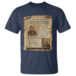 If There Is No Struggle No Progress T Shirt Frederick Douglass Newspaper TS12 Navy Print Your Wear