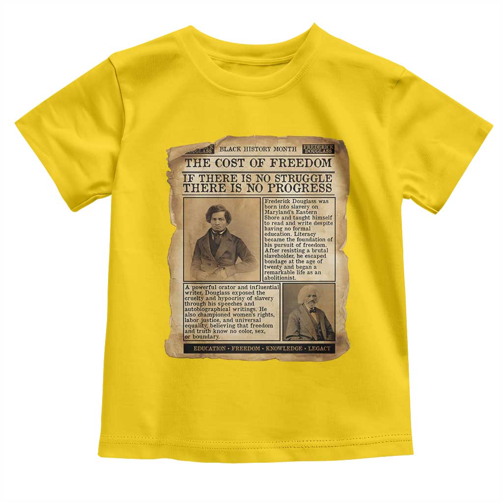If There Is No Struggle No Progress Toddler T Shirt Frederick Douglass Newspaper TS12 Daisy Print Your Wear