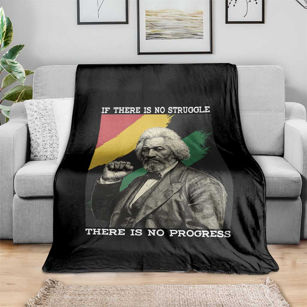 Frederick Douglass Struggle And Progress Throw Blanket Inspirational Black History TS12 Print Your Wear