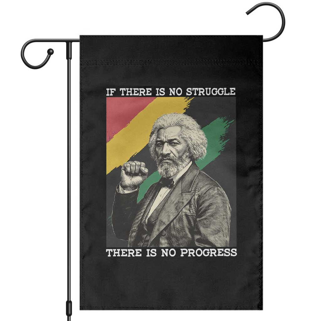 Frederick Douglass Struggle And Progress Garden Flag Inspirational Black History TS12 Black Print Your Wear