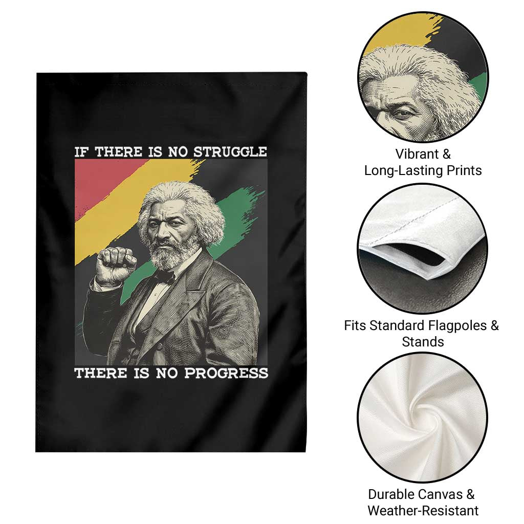 Frederick Douglass Struggle And Progress Garden Flag Inspirational Black History TS12 Print Your Wear