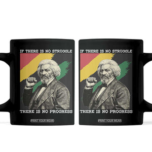 Frederick Douglass Struggle And Progress Coffee Mug Inspirational Black History TS12 Black Print Your Wear