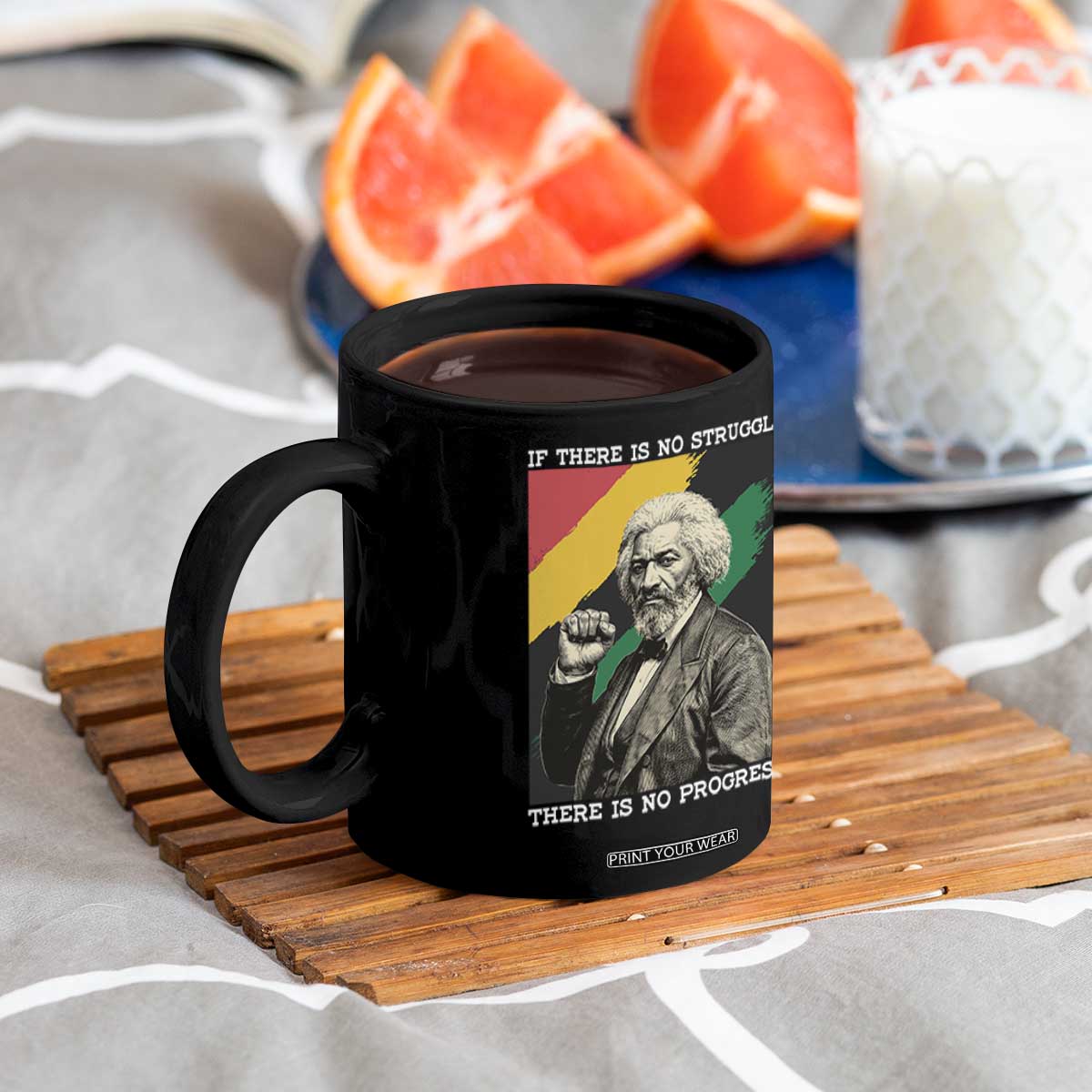 Frederick Douglass Struggle And Progress Coffee Mug Inspirational Black History TS12 Print Your Wear