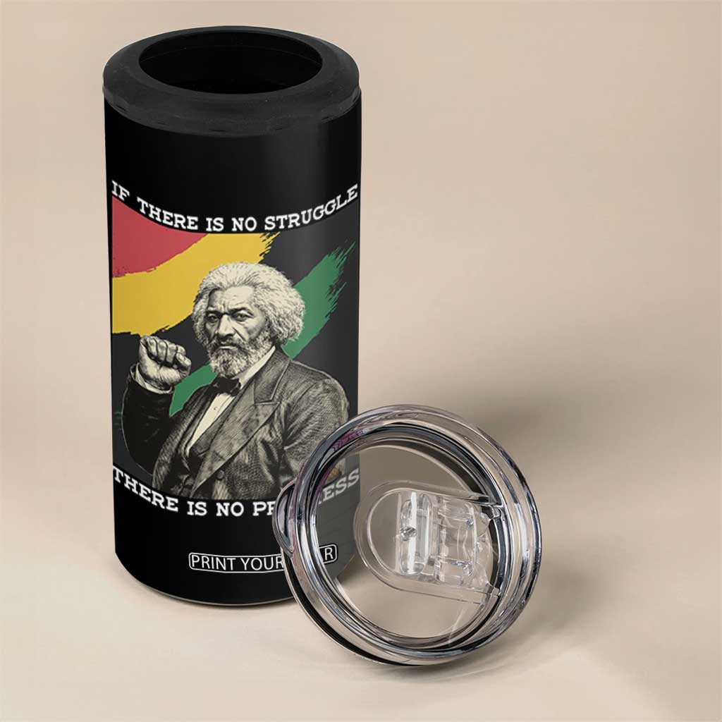 Frederick Douglass Struggle And Progress 4 in 1 Can Cooler Tumbler Inspirational Black History TS12 Print Your Wear