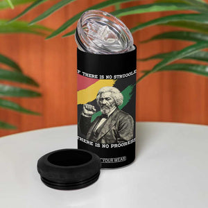 Frederick Douglass Struggle And Progress 4 in 1 Can Cooler Tumbler Inspirational Black History TS12 Print Your Wear
