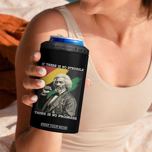 Frederick Douglass Struggle And Progress 4 in 1 Can Cooler Tumbler Inspirational Black History TS12 Print Your Wear