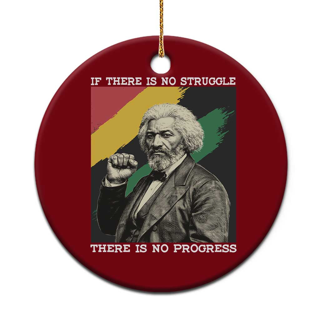 Frederick Douglass Struggle And Progress Ceramic Ornament Inspirational Black History TS12 1pc Red Print Your Wear