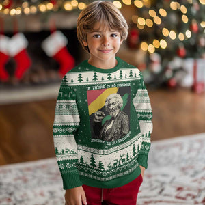 Frederick Douglass Struggle And Progress Ugly Christmas Sweater Inspirational Black History TS12 Forest Green Beige Print Your Wear