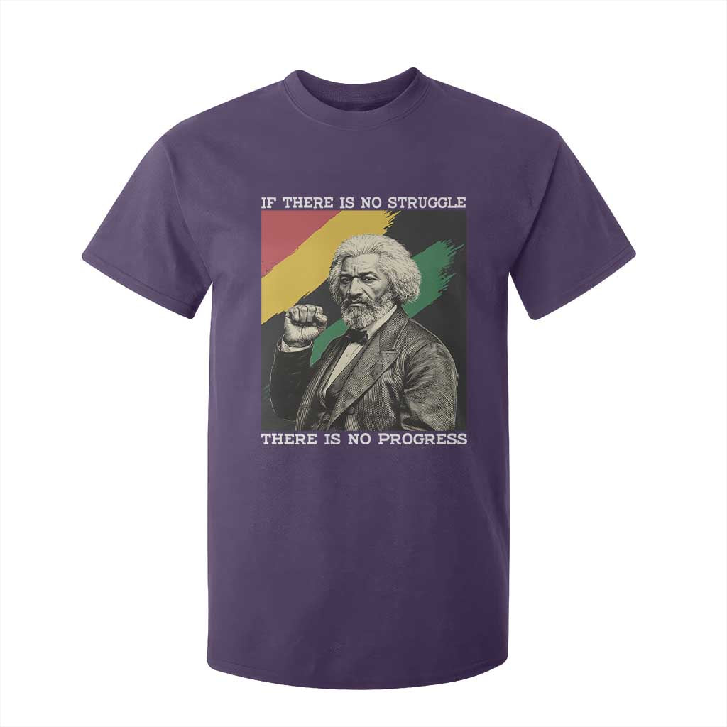 Frederick Douglass Struggle And Progress T Shirt For Kid Inspirational Black History TS12 Purple Print Your Wear