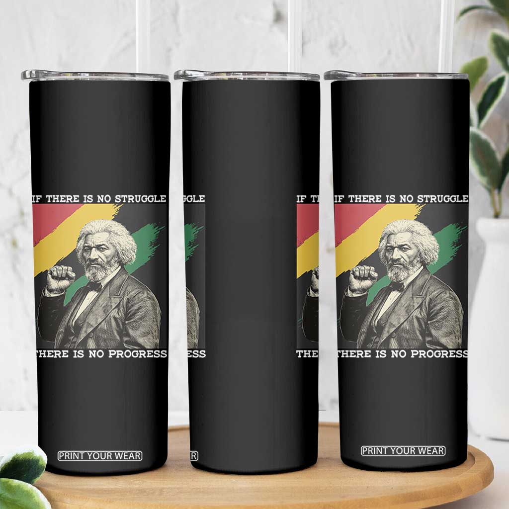 Frederick Douglass Struggle And Progress Skinny Tumbler Inspirational Black History TS12 Print Your Wear