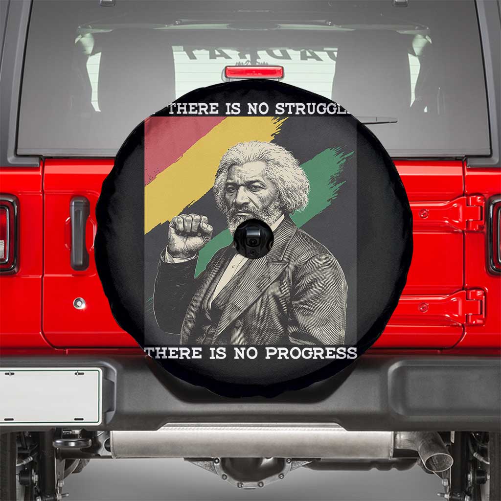 Frederick Douglass Struggle And Progress Spare Tire Cover Inspirational Black History TS12 Black Print Your Wear