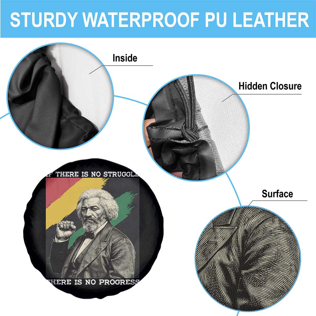 Frederick Douglass Struggle And Progress Spare Tire Cover Inspirational Black History TS12 Print Your Wear