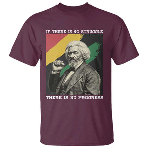 Frederick Douglass Struggle And Progress T Shirt Inspirational Black History TS12 Maroon Print Your Wear
