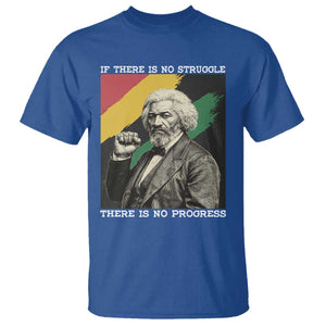 Frederick Douglass Struggle And Progress T Shirt Inspirational Black History TS12 Royal Blue Print Your Wear