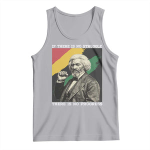 Frederick Douglass Struggle And Progress Tank Top Inspirational Black History TS12 Athletic Heather Print Your Wear