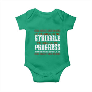 Frederick Douglass Empowerment Quote Gift Baby Onesie No Struggle No Progress TS12 Irish Green Print Your Wear