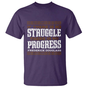 Frederick Douglass Empowerment Quote Gift T Shirt No Struggle No Progress TS12 Purple Print Your Wear
