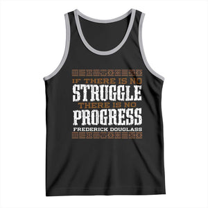 Frederick Douglass Empowerment Quote Gift Tank Top No Struggle No Progress TS12 Black Athletic Heather Print Your Wear