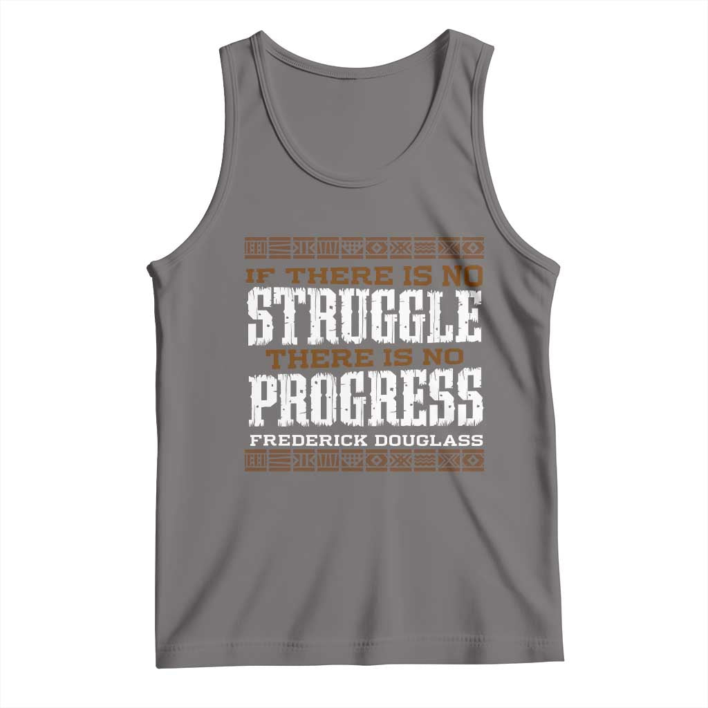 Frederick Douglass Empowerment Quote Gift Tank Top No Struggle No Progress TS12 Deep Heather Print Your Wear