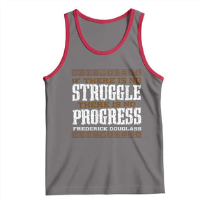 Frederick Douglass Empowerment Quote Gift Tank Top No Struggle No Progress TS12 Deep Heather Red Print Your Wear