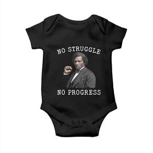 Frederick Douglass Quote Baby Onesie No Struggle No Progress TS12 Black Print Your Wear