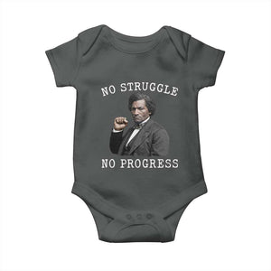 Frederick Douglass Quote Baby Onesie No Struggle No Progress TS12 Dark Heather Print Your Wear