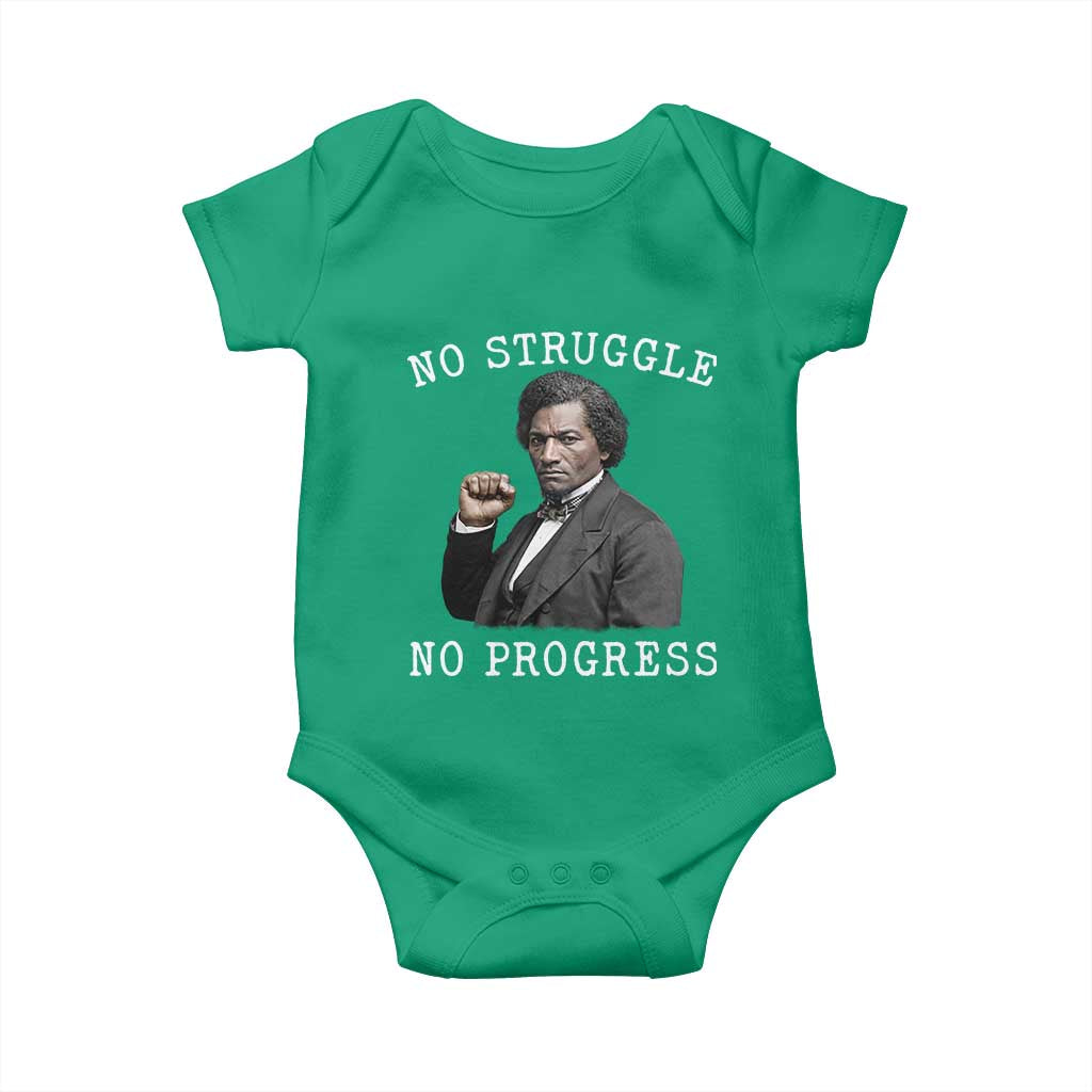 Frederick Douglass Quote Baby Onesie No Struggle No Progress TS12 Irish Green Print Your Wear