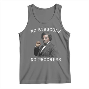 Frederick Douglass Quote Tank Top No Struggle No Progress TS12 Black Heather Print Your Wear