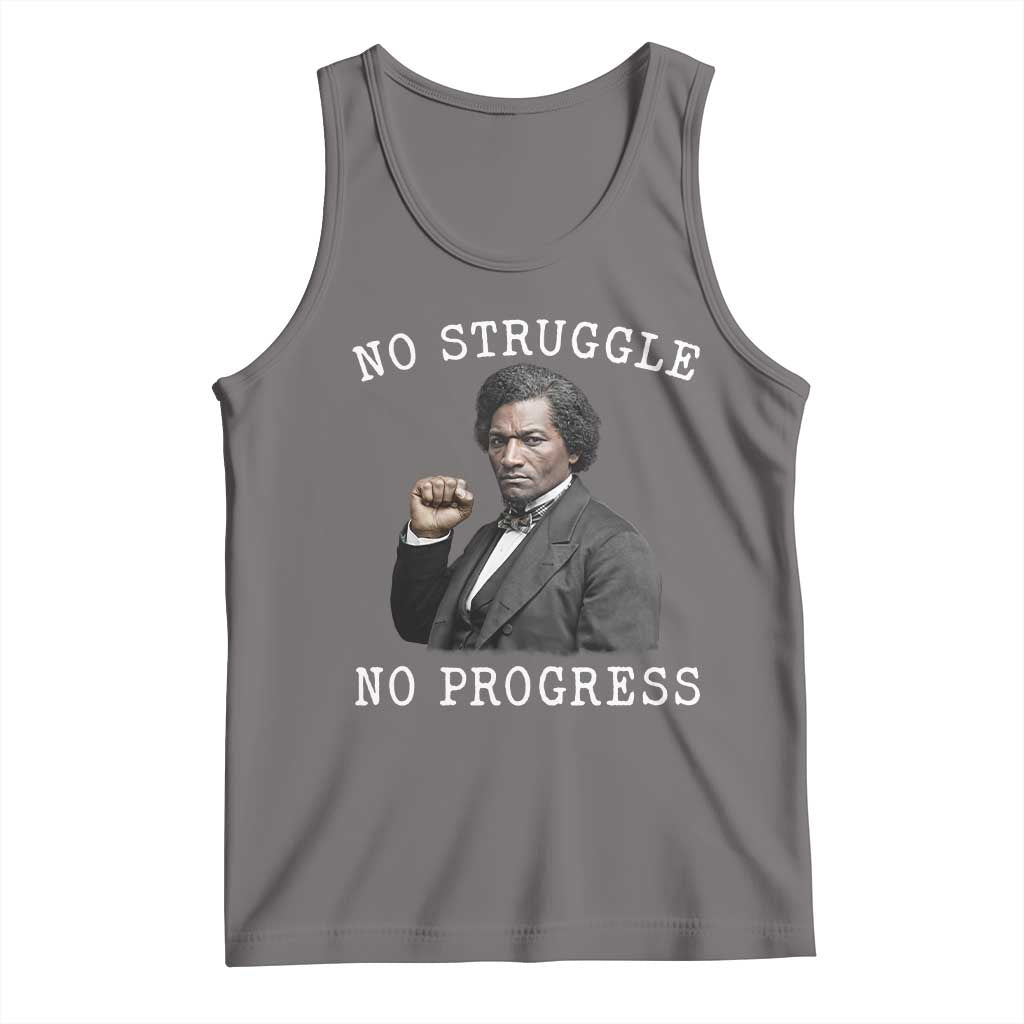 Frederick Douglass Quote Tank Top No Struggle No Progress TS12 Deep Heather Print Your Wear