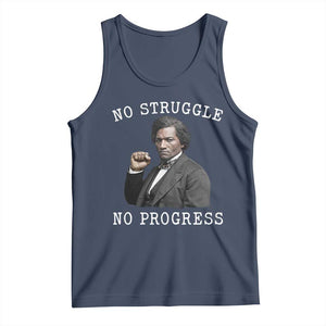 Frederick Douglass Quote Tank Top No Struggle No Progress TS12 Navy Print Your Wear