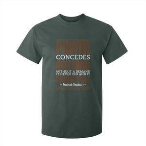 Frederick Douglass T Shirt For Kid Power Concedes Nothing Without A Demand TS12 Dark Forest Green Print Your Wear